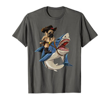 Load image into Gallery viewer, Funny shirts V-neck Tank top Hoodie sweatshirt usa uk au ca gifts for Cowboy Pug Riding Shark Tshirt Funny Pug Dog Lover Gifts 787834
