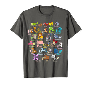 Funny shirts V-neck Tank top Hoodie sweatshirt usa uk au ca gifts for ABC A Rhyming Animal Alphabet T-Shirt Learning Kids Gifts 1012723