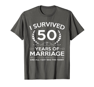 50th Wedding Anniversary Gifts Couples Husband Wife 50 Years T-Shirt-439990