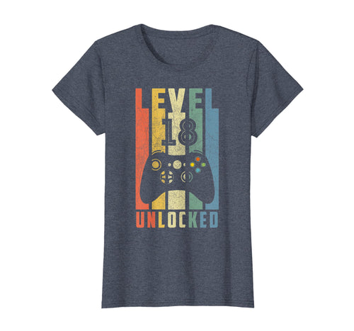 Level 18 Unlocked Tshirt 18th Video Gamer Birthday Boy Gifts