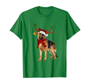 Funny shirts V-neck Tank top Hoodie sweatshirt usa uk au ca gifts for Santa German shepherd reindeer Light Christmas gifts T-Shirt 794522