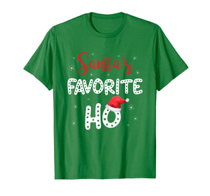 Funny shirts V-neck Tank top Hoodie sweatshirt usa uk au ca gifts for Xmas Gifts Santa's Favorite Ho With Santa Hat Christmas T-Shirt 846108