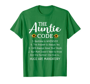 Funny Family Matching Gifts For Aunt The Auntie Code T-Shirt-3161373