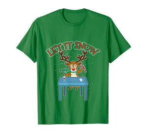 Let It Snow Cocaine Reindeer Santa Funny Adult Humor Gifts T-Shirt-2364843