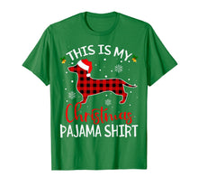 Load image into Gallery viewer, This is my Christmas Pajama Shirt Dachshund Red Plaid Gifts T-Shirt

