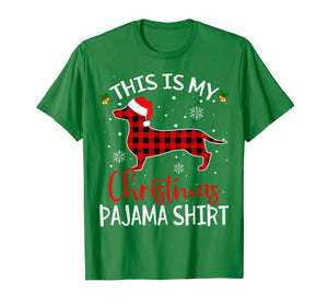 This is my Christmas Pajama Shirt Dachshund Red Plaid Gifts T-Shirt