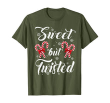 Load image into Gallery viewer, Funny shirts V-neck Tank top Hoodie sweatshirt usa uk au ca gifts for Sweet But Twisted Candy Cane Christmas Hat Funny Gifts T-Shirt 879861
