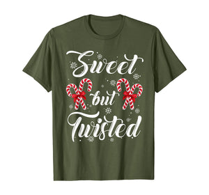 Funny shirts V-neck Tank top Hoodie sweatshirt usa uk au ca gifts for Sweet But Twisted Candy Cane Christmas Hat Funny Gifts T-Shirt 879861