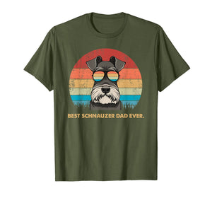 Dog Vintage Best Schnauzer Dad ever Tshirt Fathers day Gifts 167631