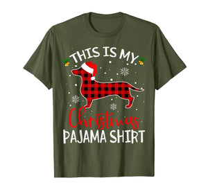 This is my Christmas Pajama Shirt Dachshund Red Plaid Gifts T-Shirt