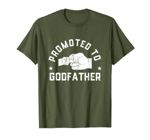 Mens Promoted To Godfather est 2019 t shirt Fathers Day Gifts 230263