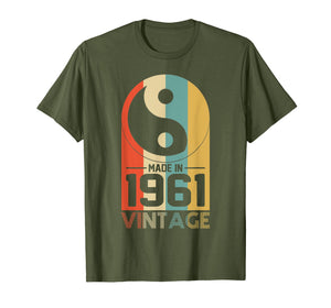 Funny shirts V-neck Tank top Hoodie sweatshirt usa uk au ca gifts for Vintage Yin Yang Retro Made In 1961 58th Birthday Gifts 58 2544154