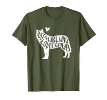 Load image into Gallery viewer, Funny shirts V-neck Tank top Hoodie sweatshirt usa uk au ca gifts for Just A Girl Who Loves Wolves T-Shirt Wolf Shirt Women Gifts 349341

