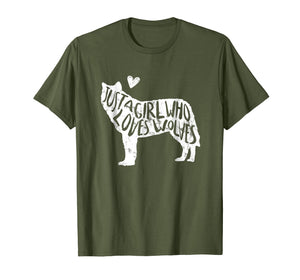 Funny shirts V-neck Tank top Hoodie sweatshirt usa uk au ca gifts for Just A Girl Who Loves Wolves T-Shirt Wolf Shirt Women Gifts 349341