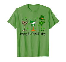 Load image into Gallery viewer, Irish Gifts Three Wine Glasses Shamrock St Patrick&#39;s Day TShirt840834
