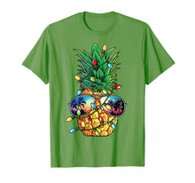 Load image into Gallery viewer, Pineapple Christmas Tree Lights Xmas Men Gifts Sunglasses T-Shirt-226693
