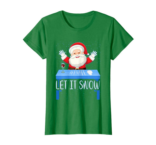Let It Snow Santa Cocaine Adult Humor Xmas Funny Gag Gifts T-Shirt-114289