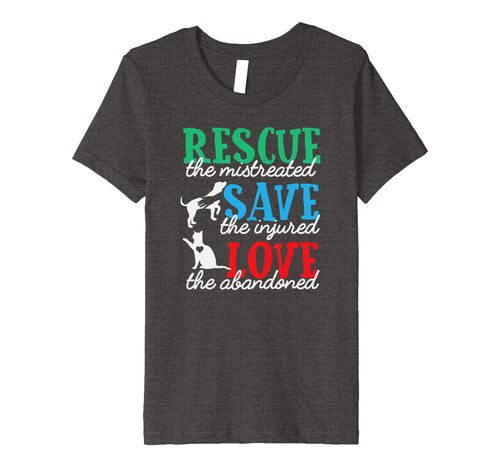 Funny shirts V-neck Tank top Hoodie sweatshirt usa uk au ca gifts for Rescue Save Love Animal Rescue Cat Dog Lover T-Shirt Gifts 1420149