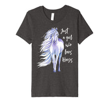 Load image into Gallery viewer, Funny shirts V-neck Tank top Hoodie sweatshirt usa uk au ca gifts for Just A Girl Who Loves Horses Shirt Horse Riding Women Gifts 1523077
