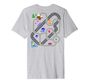 Mens Novelty Gifts For Fathers Day, Car & Train Playmat Rug Shirt