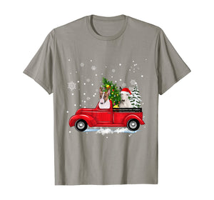 Funny shirts V-neck Tank top Hoodie sweatshirt usa uk au ca gifts for Bull Terrier Riding Red Truck Christmas Gifts Dog T-Shirt 880696