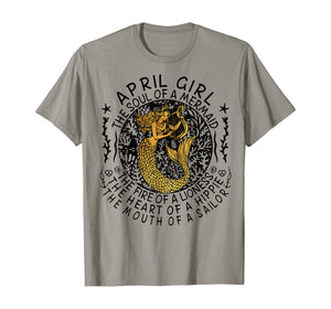 April Girl The Soul Of A Mermaid Tshirt Funny Gifts Women TShirt70437