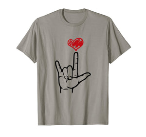 Funny shirts V-neck Tank top Hoodie sweatshirt usa uk au ca gifts for I Love You Hand Heart Sign Language Shirt for Deaf ASL Gifts 391166