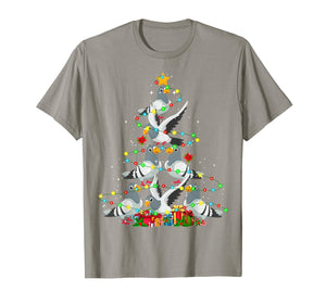 Pigeon Christmas Tree Funny Pigeon Bird Lover Xmas Gifts T-Shirt-921100