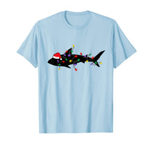 Load image into Gallery viewer, Shark Christmas Lights Santa Hat Pajamas Xmas Gifts Family T-Shirt
