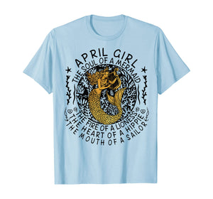 April Girl The Soul Of A Mermaid Tshirt Funny Gifts Women TShirt70437