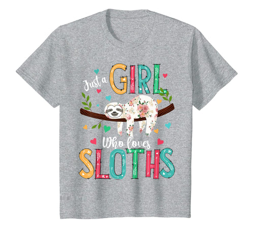 Funny shirts V-neck Tank top Hoodie sweatshirt usa uk au ca gifts for Just a Girl Who Loves Sloths Funny Sloths Lover Gifts T-Shirt 44941