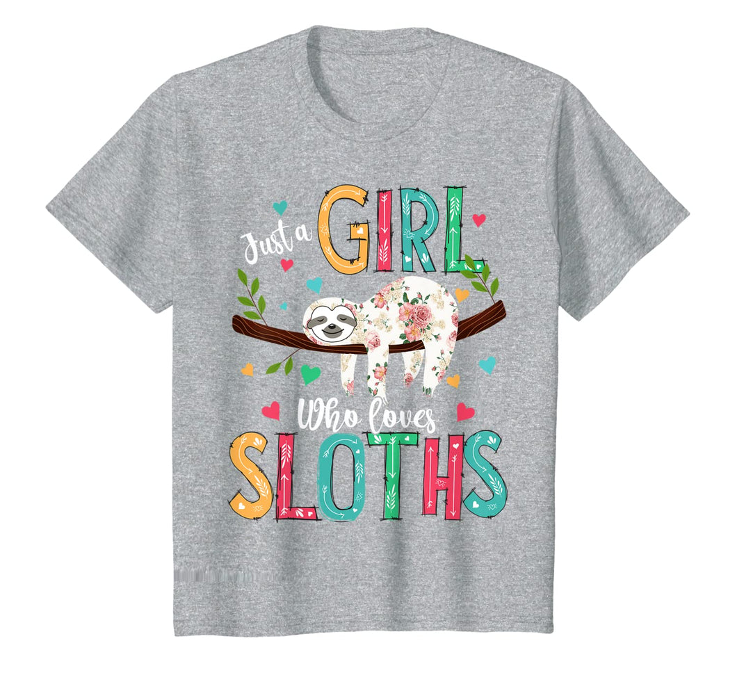 Funny shirts V-neck Tank top Hoodie sweatshirt usa uk au ca gifts for Just a Girl Who Loves Sloths Funny Sloths Lover Gifts T-Shirt 44941