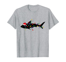 Load image into Gallery viewer, Shark Christmas Lights Santa Hat Pajamas Xmas Gifts Family T-Shirt
