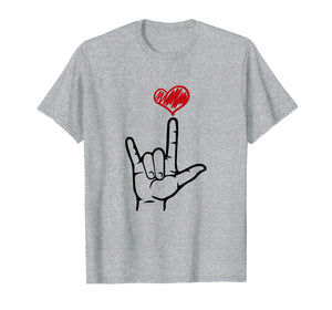 Funny shirts V-neck Tank top Hoodie sweatshirt usa uk au ca gifts for I Love You Hand Heart Sign Language Shirt for Deaf ASL Gifts 391166